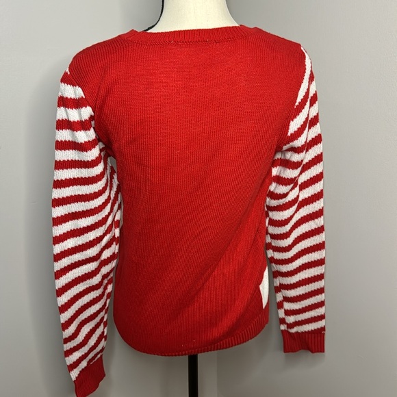 Ugly Christmas/Holiday Reindeer Sweater with Bells Sz M (7-9) - Picture 3 of 4